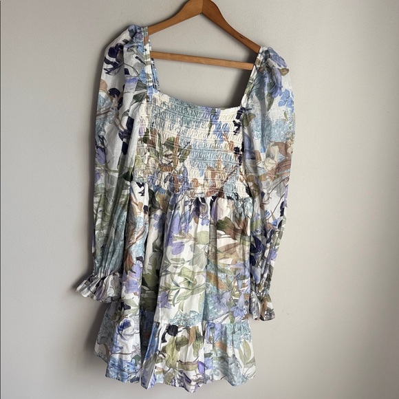 NEW OTHER STORIES  Floral Long Sleeve Smocked Cotton Dress 8 - Picture 2 of 14